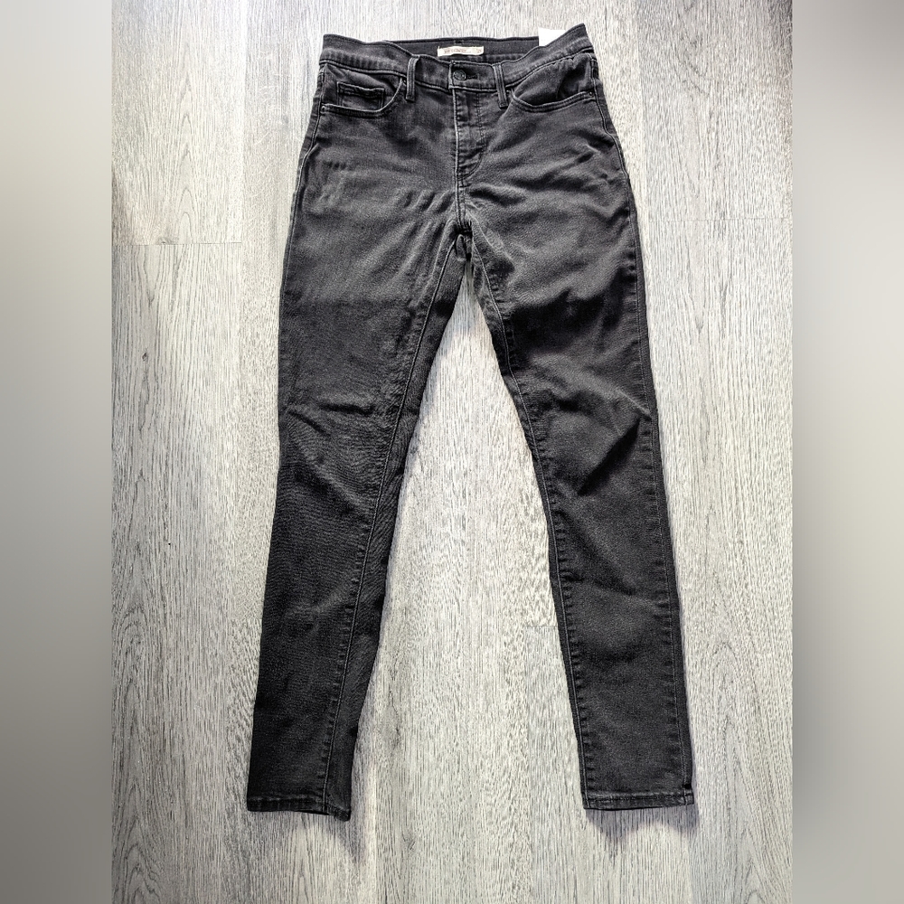 Levi’s 311 Shaping Skinny Jeans Size 28 Black High Rise Stretch Denim